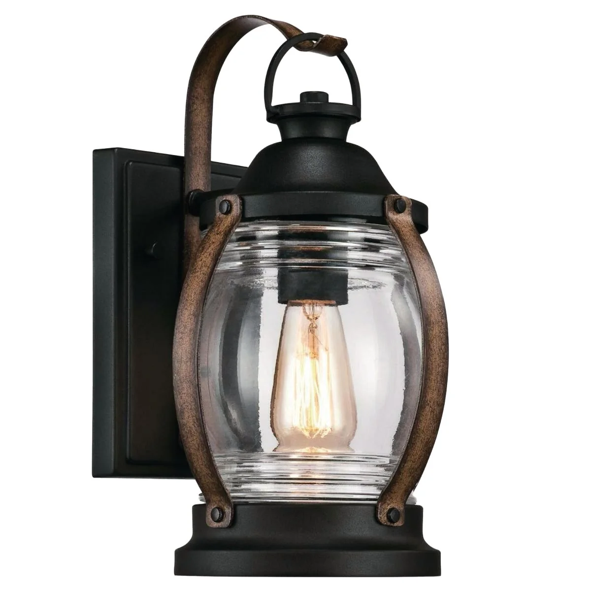 Long-Lasting Westinghouse Canyon 1-Light Textured Black Barnyard Finish Outdoor Wall Fixture Consistent