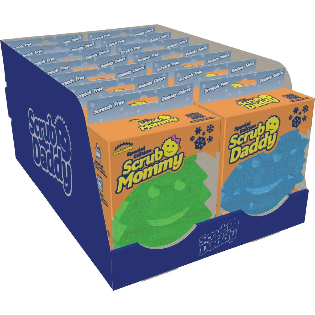 Specialty Scrub Daddy Winter Special Edition Display 14 Piece Reusable