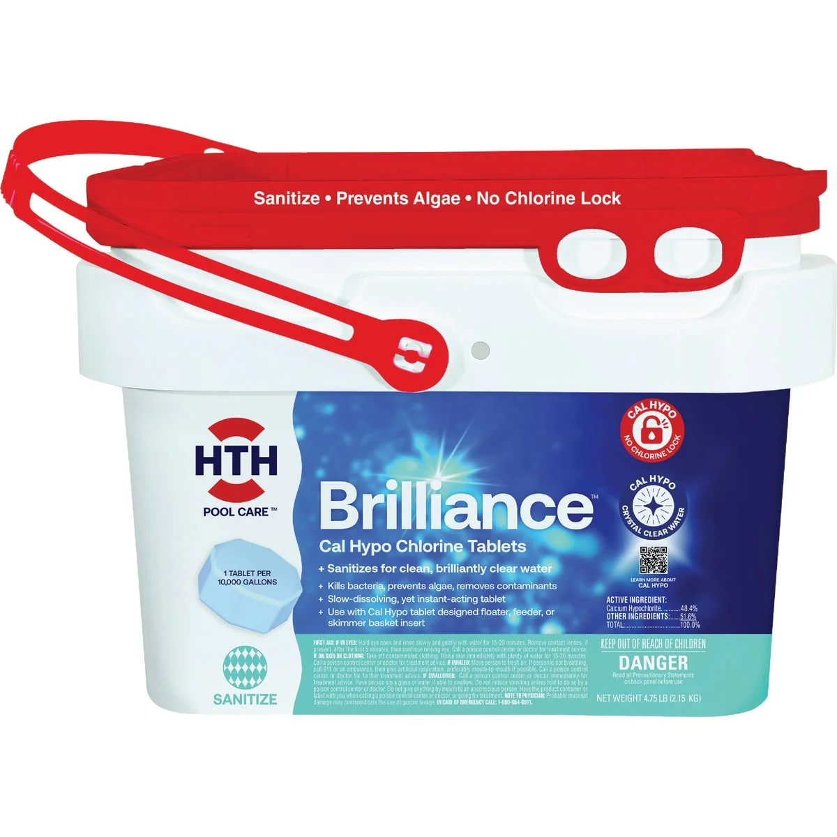 Trendy HTH Brilliance Cal 4 x 4.75 Lb. Hypo Chlorine Tablets Authentic