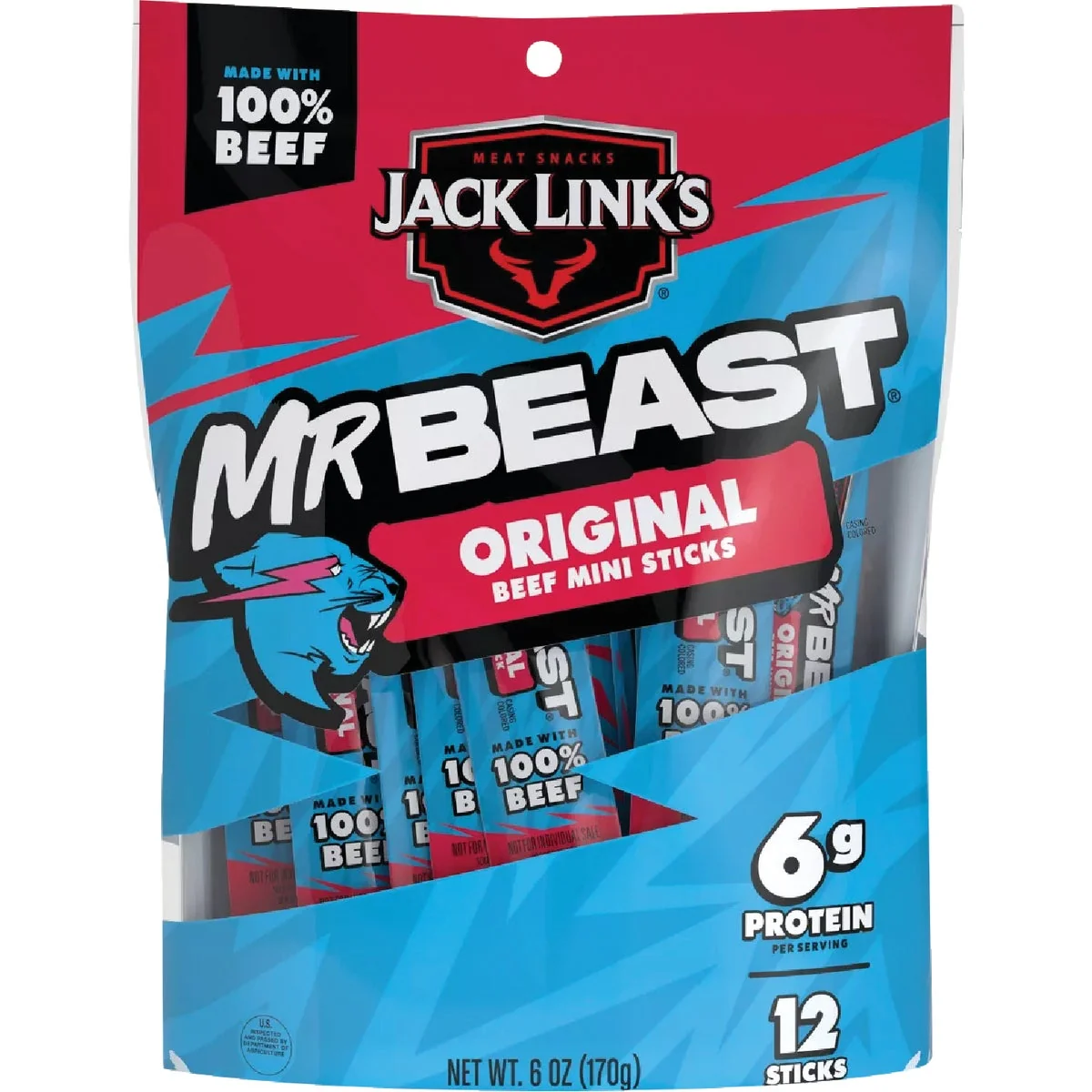 Original Jack Links 6 Oz. Beef Sticks 12-Pack First-Class