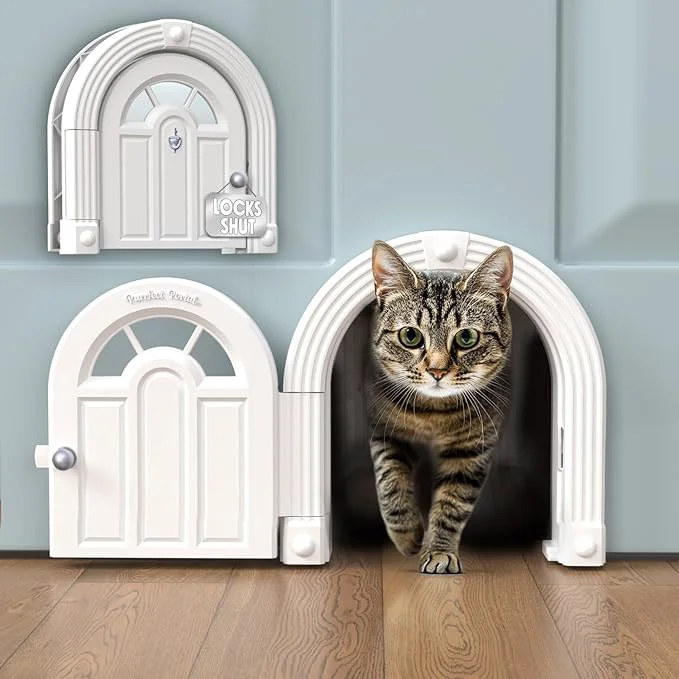 Premium Material Purrfect Portal Meow Manor® Cat Door Interior Door Dependable