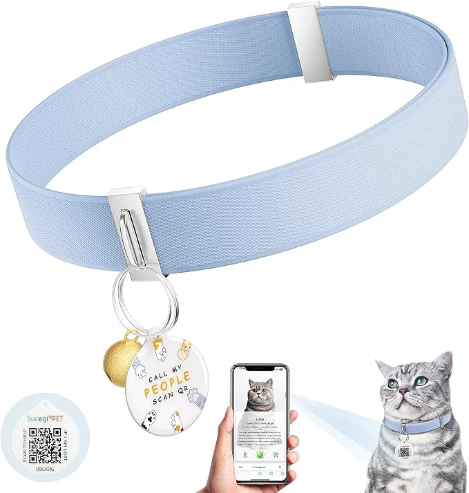 Green Cat Collar with Bell Stretch Elastic Quick Release Modifiable Pet High-Quality