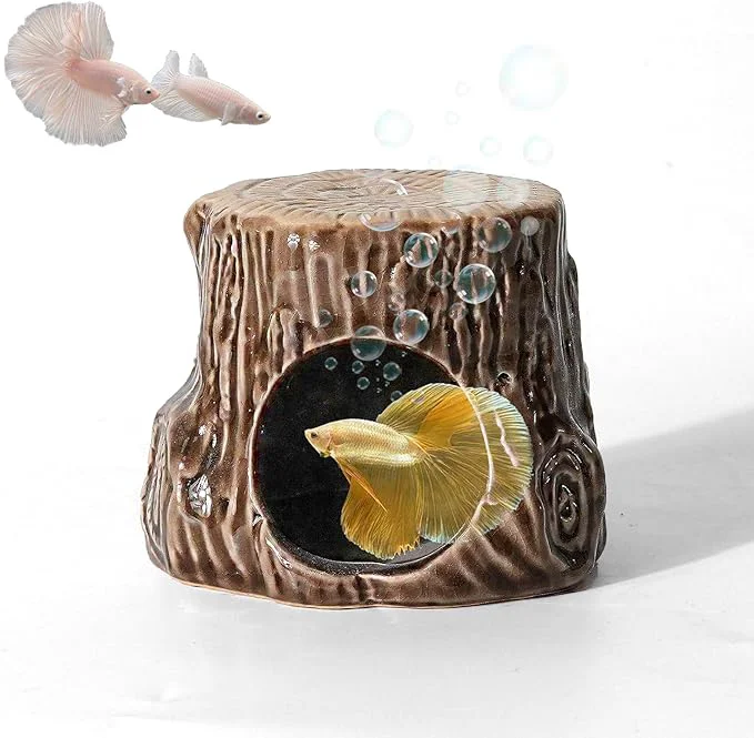 Recyclable Aquarium Decor Cave Betta Fish Aquarium Accessories Ornaments Hiding Cave Next-Generation
