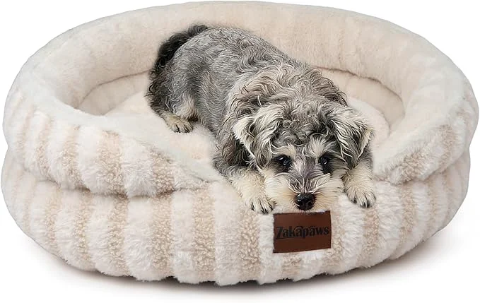 Fast Cat Bed Puppy Bed – Washable Round Cat Beds for Indoor Cats Soft Corduroy Fleece Pet Bed for Puppy and Kitten with Removable Double Sided Inner Cousion 23 BeigeAbout ThisOverview World-Class