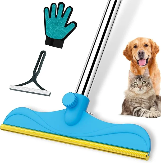 Stylish 3 in 1 Carpet Rake for Pet Hair Removal 60 Adjustable Long Handle Pet Hair Remover Tool Set of 3 Reusable Carpet Scraper Dog Cat Pet Hair Removal Broom for Carpets Car Mat Pet Bed RugsAbout This World-Class