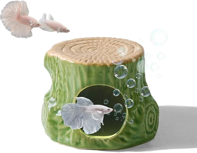 Unique Aquarium Decor Cave Betta Fish Aquarium Accessories Ornaments Hiding Cave Detailed