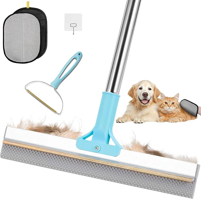 Trusted vorona Carpet Rake for Pet Hair Removal 3 in 1 Pet Hair Removal Broom Tool with 54 Adjustable Long Handle Reusable Dog Cat Carpet Scraper Pet Hair Remover for Rugs Mats Curtains CouchAbout ThisOverview Proven