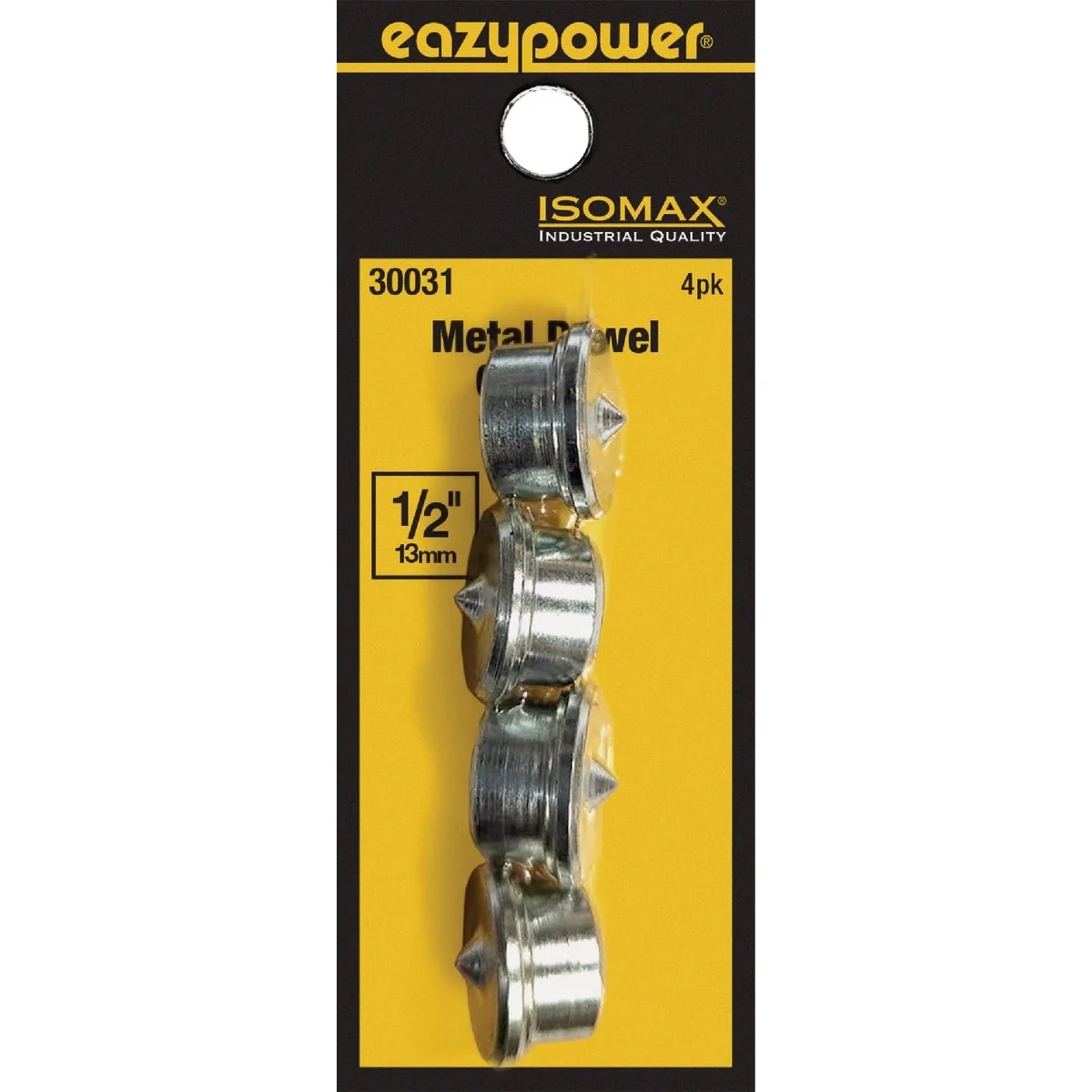Natural Eazypower Corporation 1 2 In. Steel Plated Dowel Center 4-Pack Advanced
