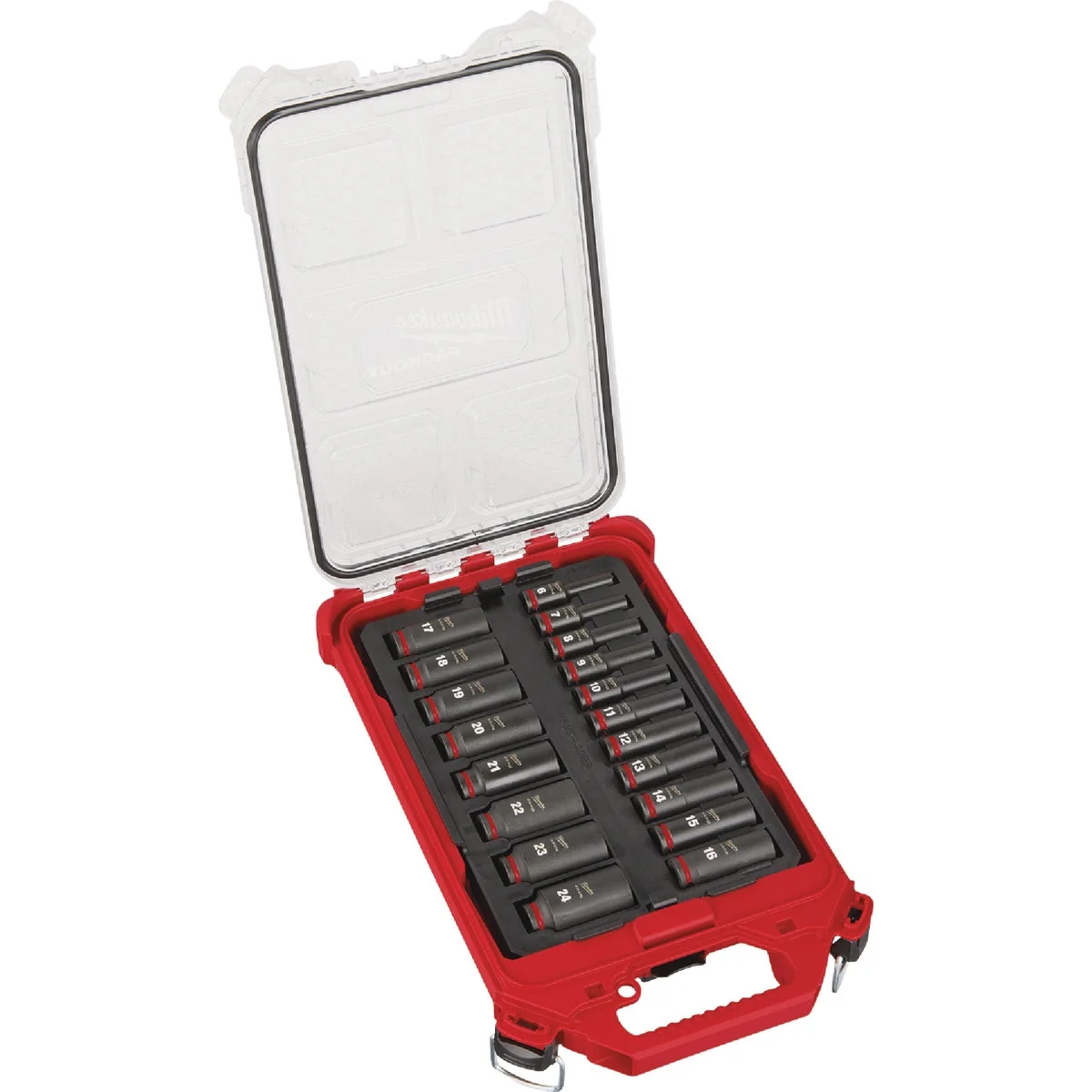 World-Class Milwaukee SHOCKWAVE Metric 3 8 In. Drive 6-Point Deep Impact Driver Set with PACKOUT Organizer 19-Piece Powerful
