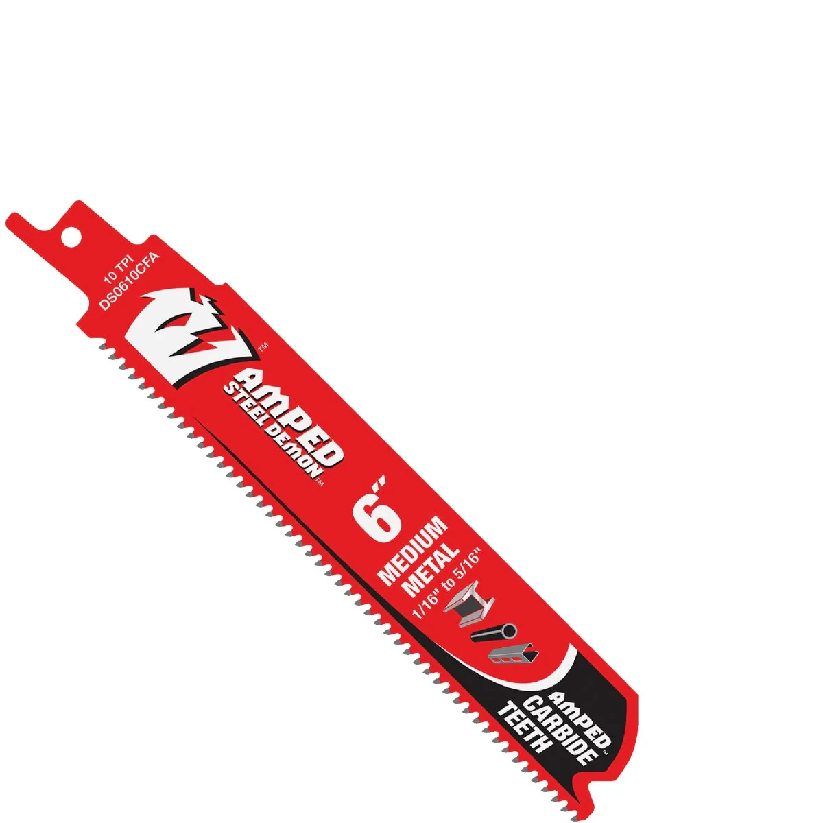 Superior Diablo Steel Demon 6 In. Medium 1 16 in. – 5 16 in. Metal Reciprocating Saw Blade Original Design