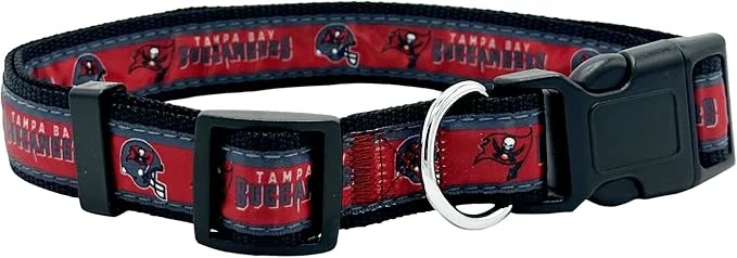 Fast Pets First NFL Tampa Bay Buccaneers Licensed PET COLLAR Small Fine Crafted