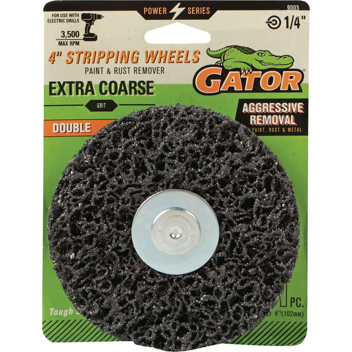 Next-Generation Gator 4 In. Extra Coarse Grit Double Drill-Mount Stripping Wheel Original