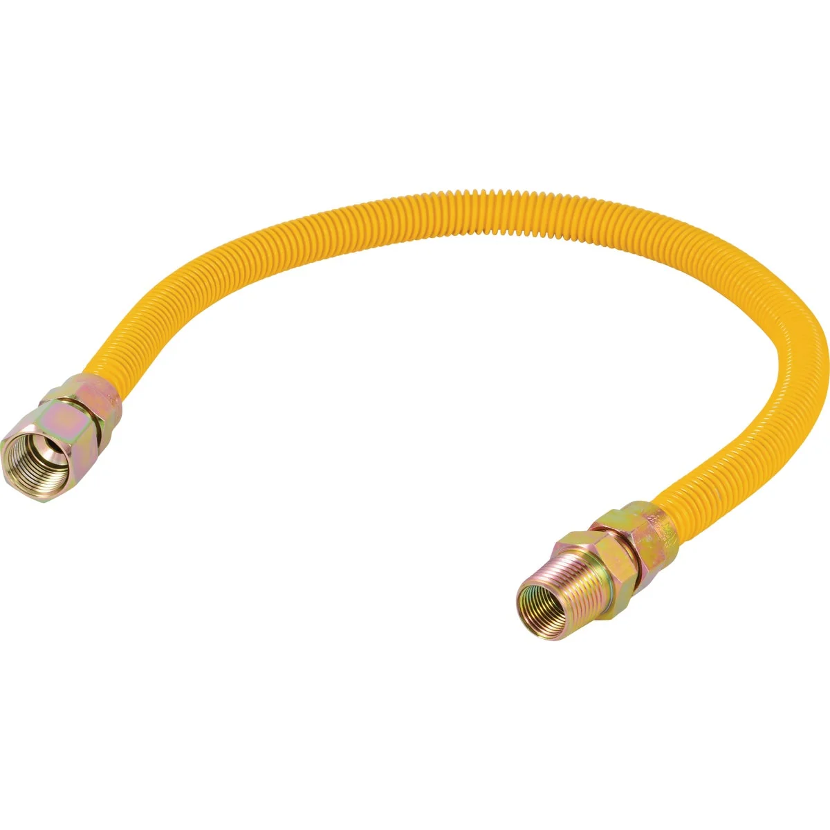 Premium Material Eastman 3 8 In. OD x 24 In. 1 2 In. FIP x 1 2 In. MIP Tapped 3 8 In. FIP Coated Stainless Steel Gas Connector Top-Quality