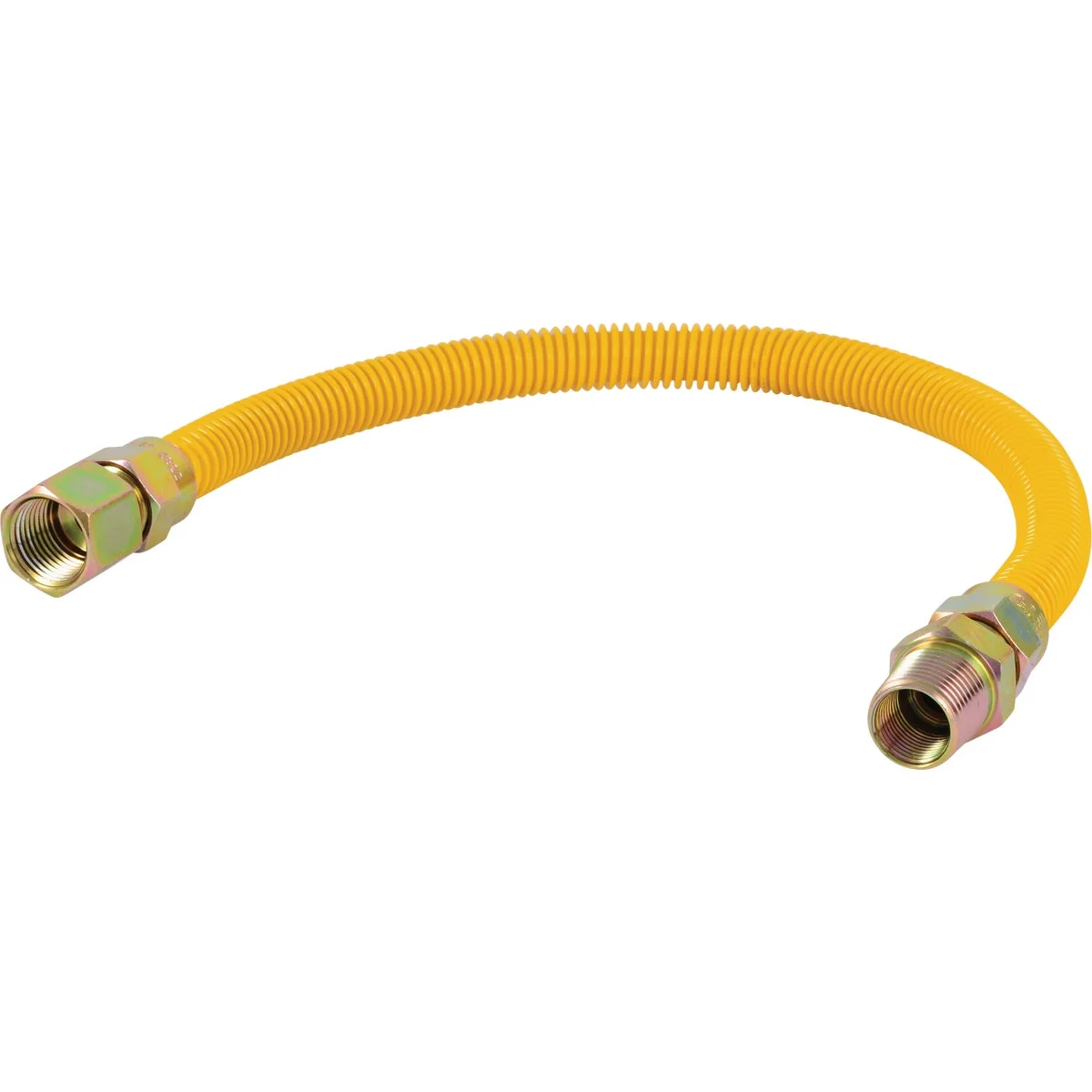 Reusable Eastman 3 8 In. OD x 18 In. 1 2 In. FIP x 1 2 In. MIP Tapped 3 8 In. FIP Coated Stainless Steel Gas Connector Lightweight