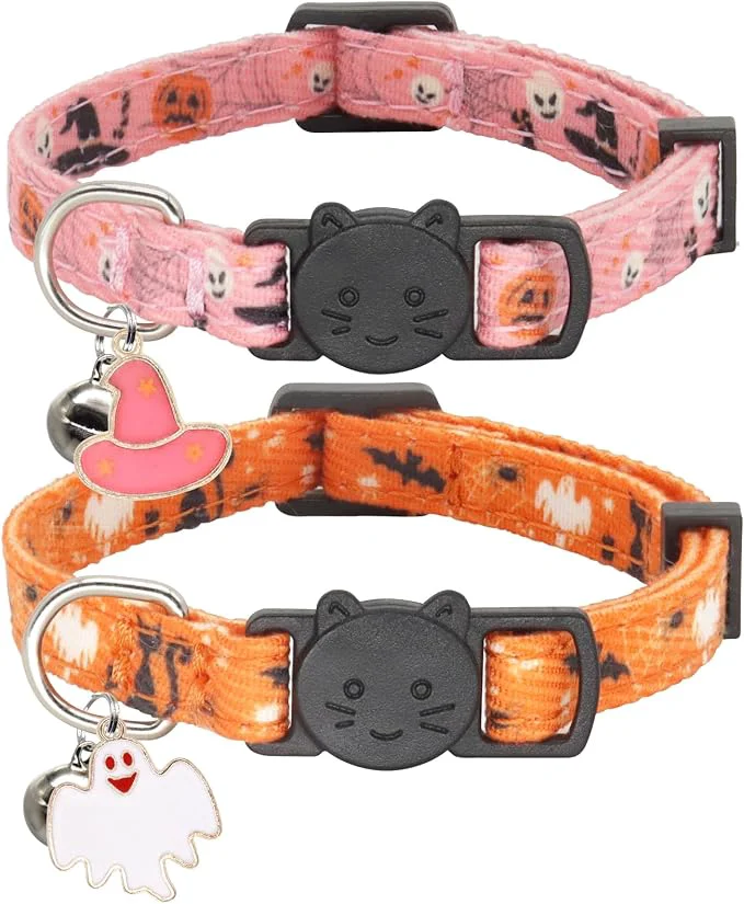 Original Design Halloween Cat Collar Cotton 2 Pack Cat Collar Advanced