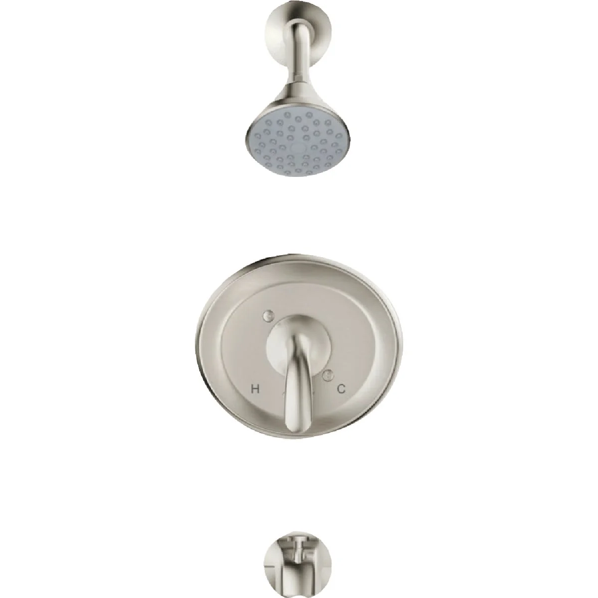 Selected American Standard Cadet Brushed Nickel Single-Handle Lever Tub Shower Faucet Lightweight
