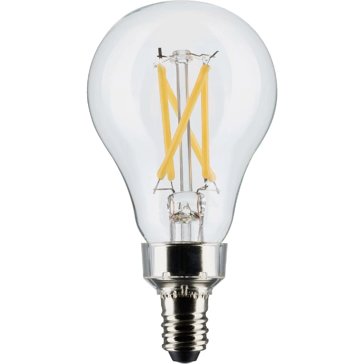 Innovative Satco 40W Equivalent Warm White A15 Candelabra Dimmable Traditional LED Light Bulb 2-Pack Breathable