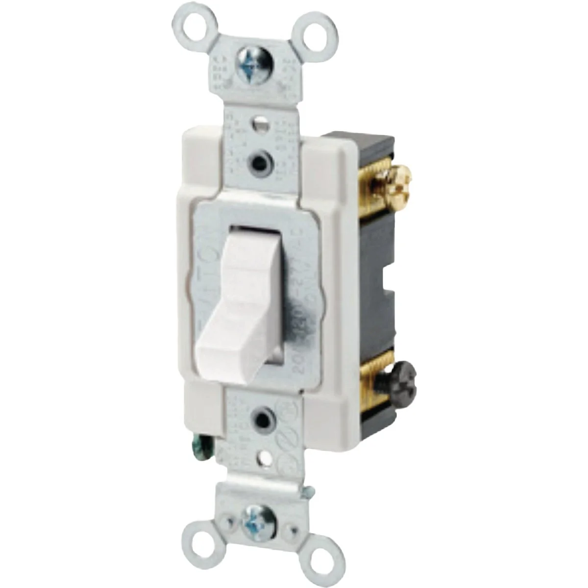 First-Class Leviton Toggle White 20A Grounded Quiet Double Pole Switch Recyclable