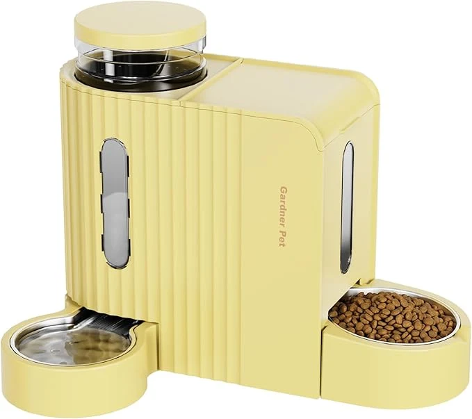 Stylish Gardner Pet Gravity Automatic 2-in-1 Pet Feeder 0.8 Gallons 2 Cat Feeder and Crafted