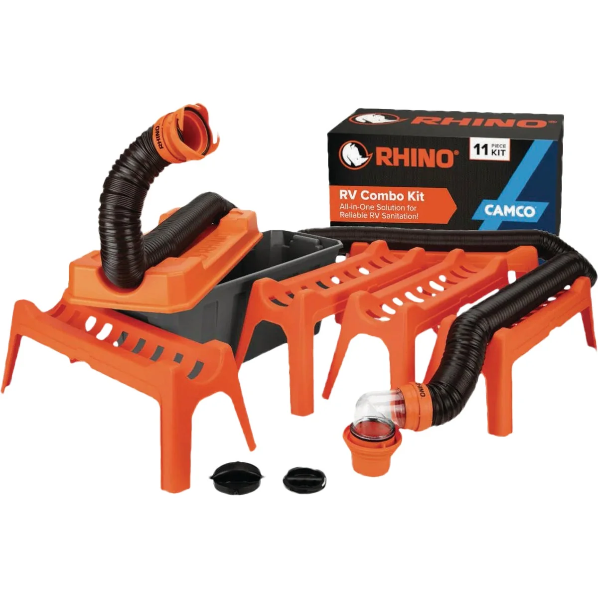 High-End Camco Rhino RV Combo Kit with 20 Ft. RhinoFLEX Hose Relaxed