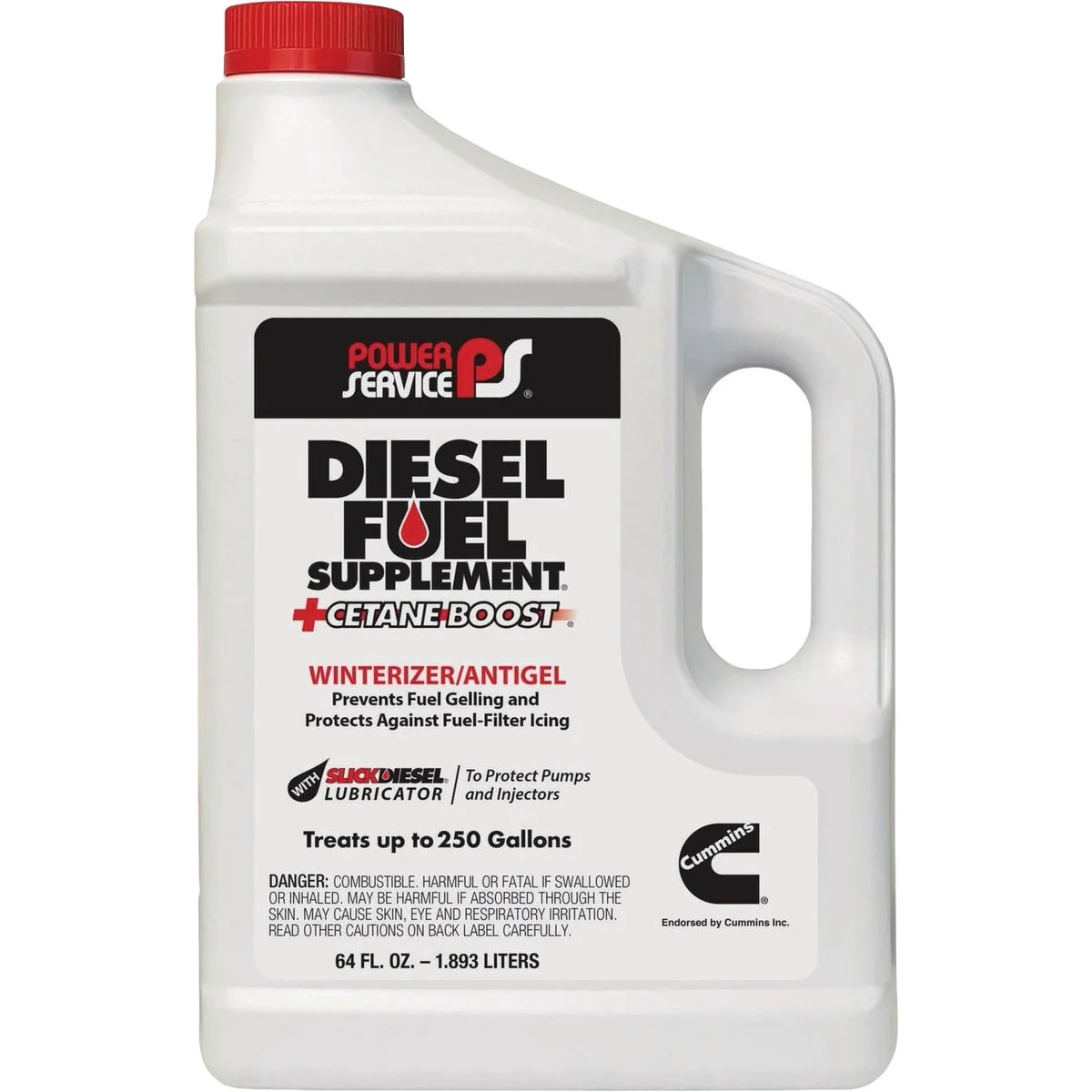 Authentic Power Service 64 Oz. Anti-Gel Diesel Fuel Supplement with Cetane Boost Convenient
