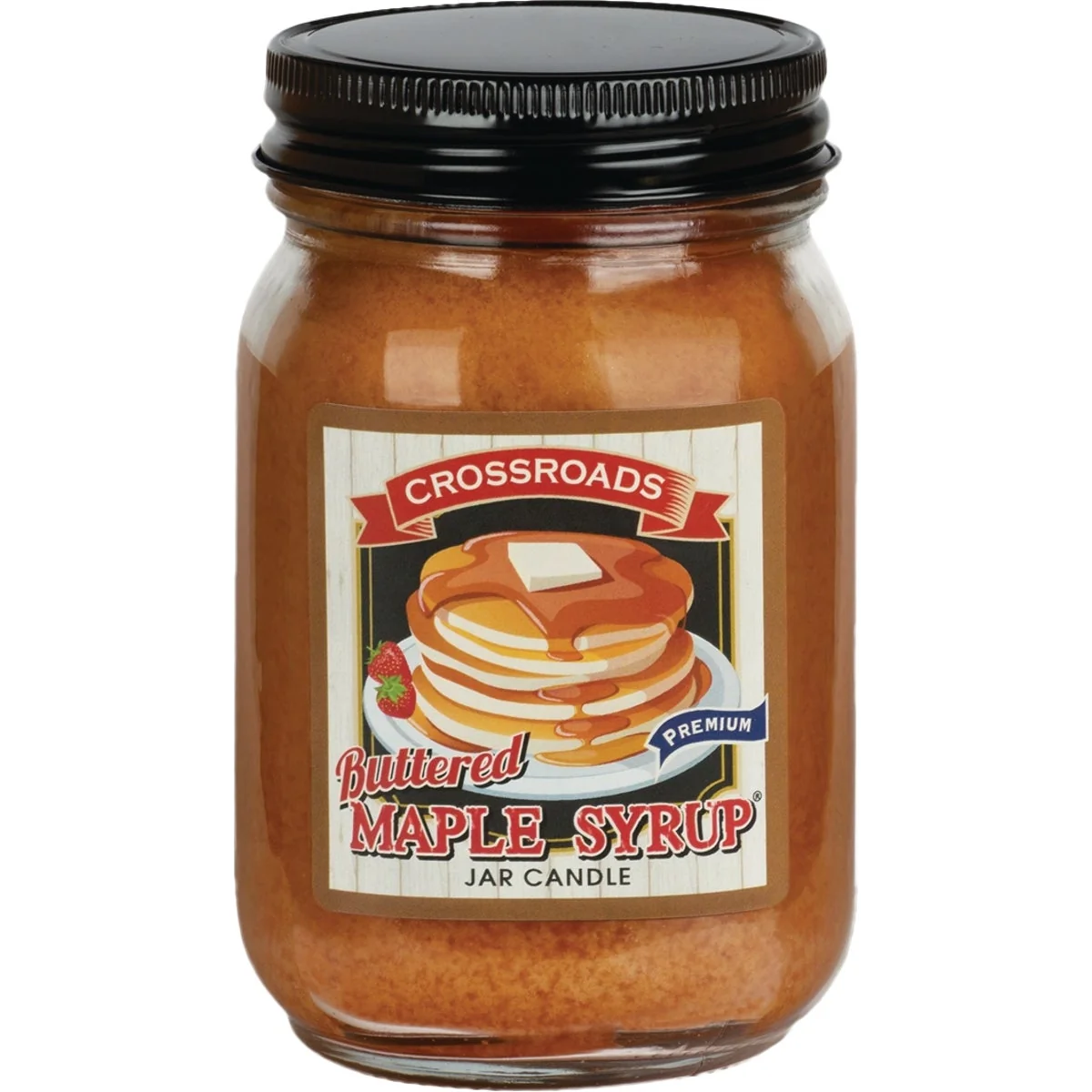 Classic Crossroads Designs 12 Oz. Jar Candle Buttered Maple Syrup Lightweight