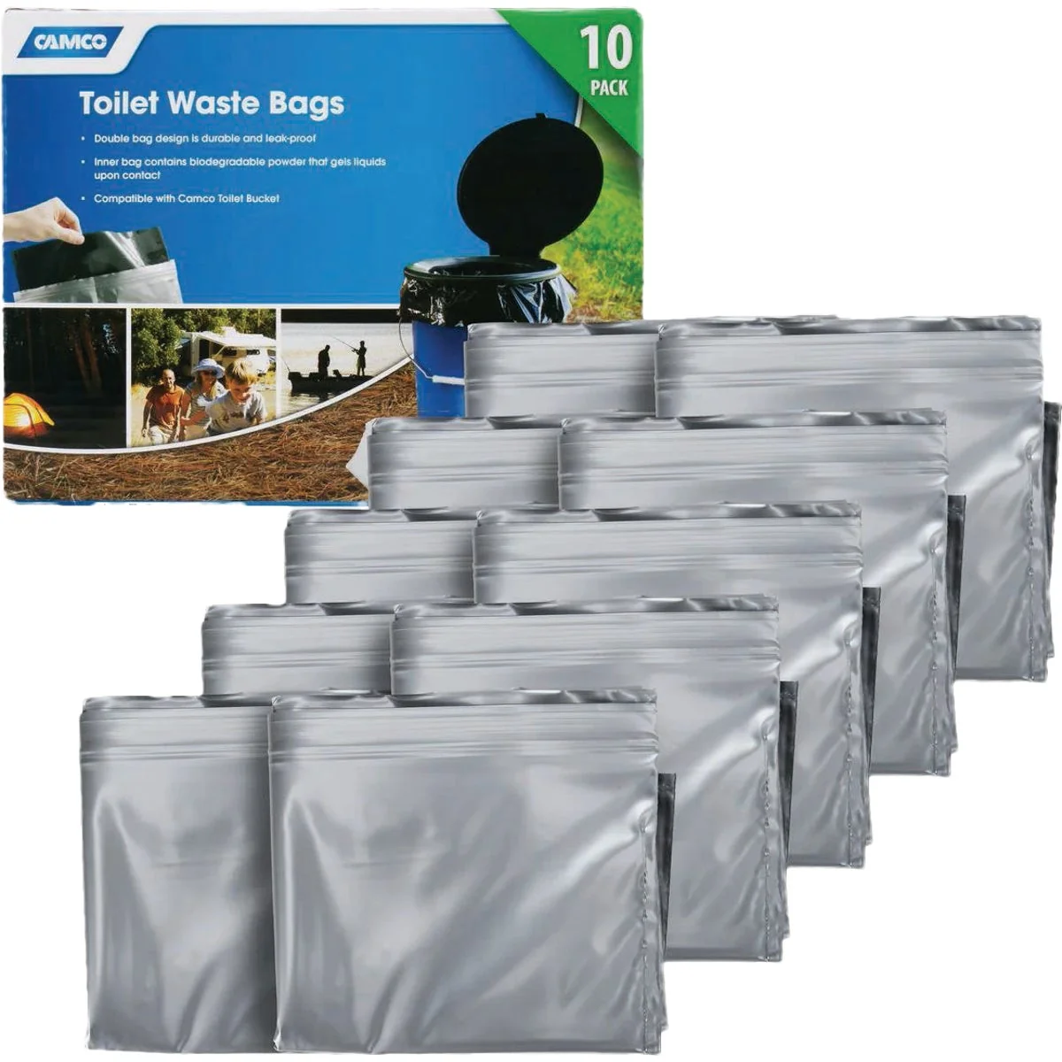 Relaxed Camco Toilet Waste Bags 10-Pack Reliable