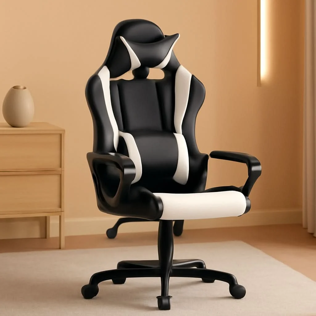 Reliable Ergonomic Gaming Chair White With Lumbar Support High Back Exceptional