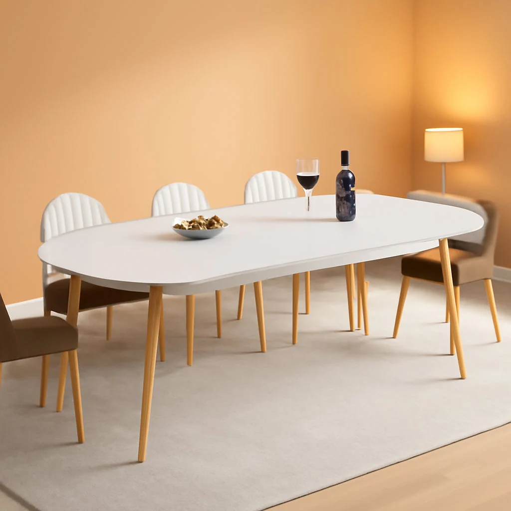 Pure Extendable Oval Dining Table Metal Construction Grey Next-Generation