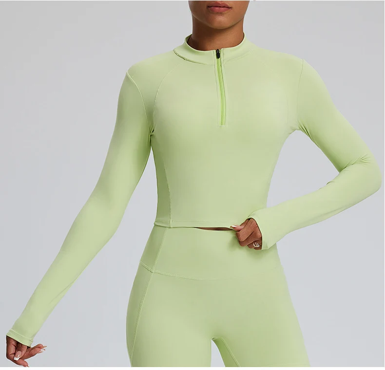 Quality Women’s Seamless Yoga Set – Long Sleeve Jacket Sports Bra Pants Pilates Fitness Suit Breathable