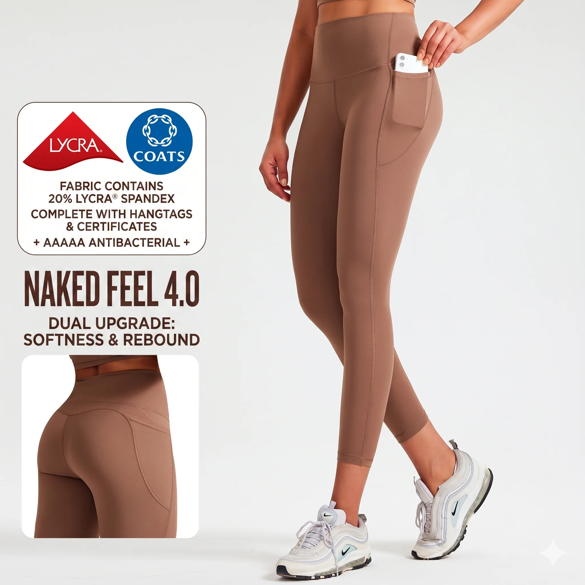 Premium Lycra High-Waist Tummy Control Yoga Pants – Butt Lift Stylish