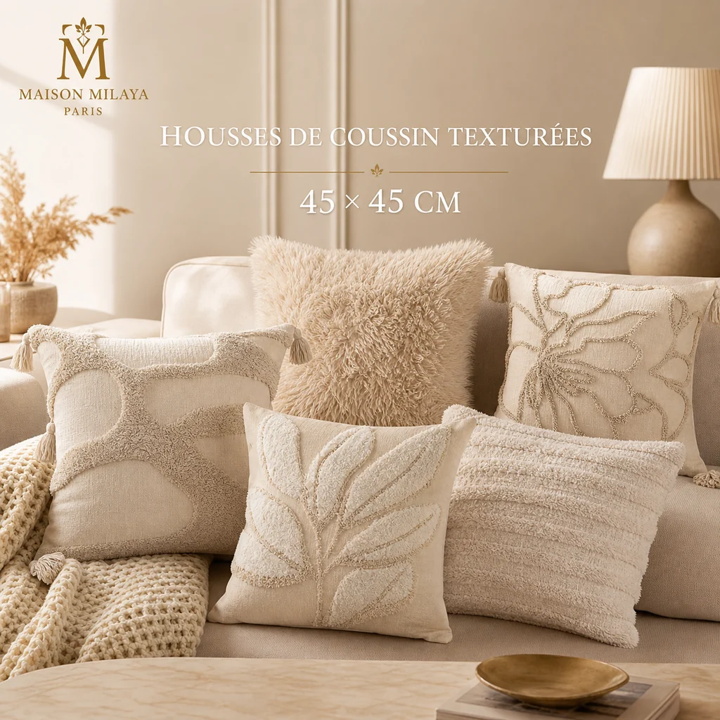 Proven Textured Cushion Covers 45 × 45 cm – Maison Milaya Versatile
