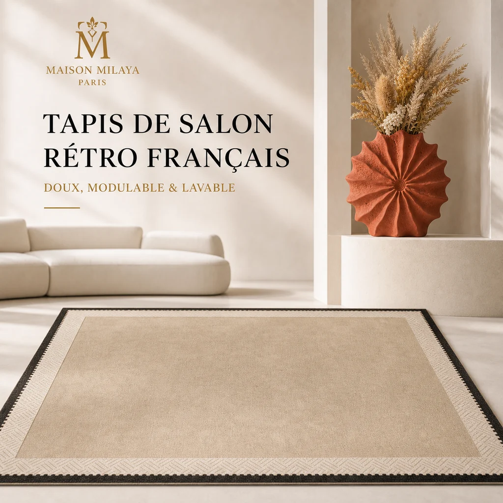 Original Washable French Retro Living Room Rug – Maison Milaya Trusted