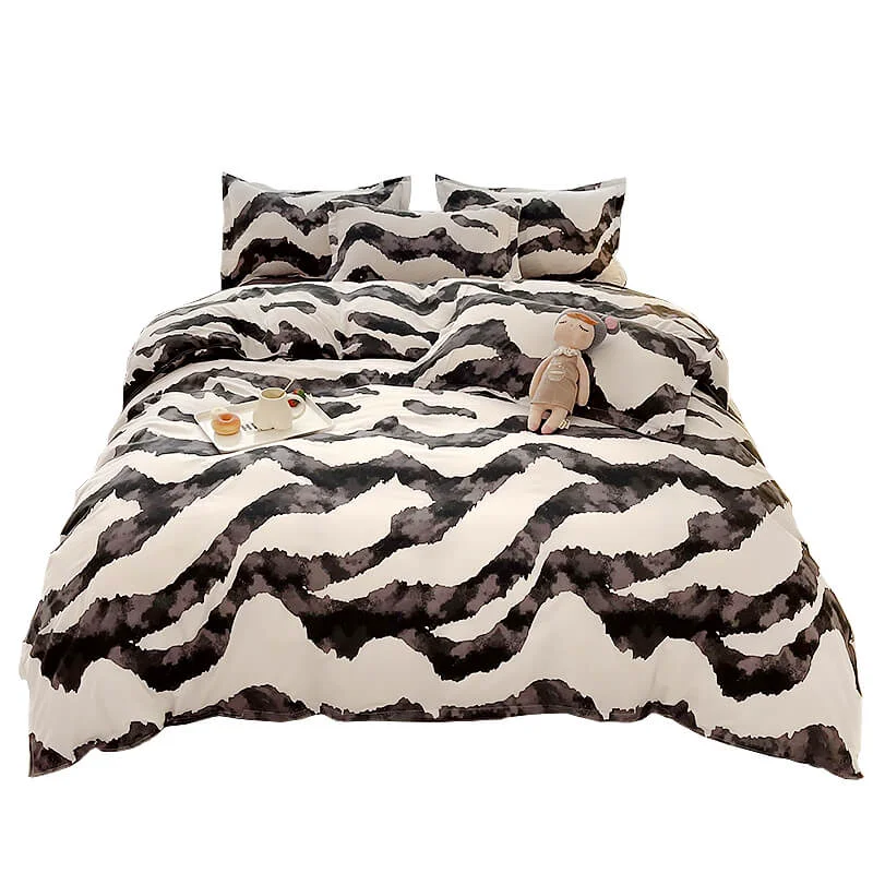 Sophisticated Zebra Art Print Bedding Set First-Class