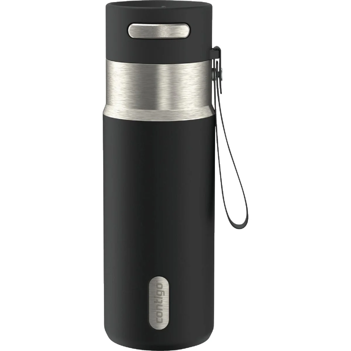 Functional Contigo AutoSeal 18 Oz. Leakproof Water Bottle with Carrying Strap Black Smart