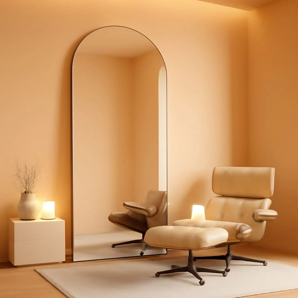 Proven 76×34 Arch Full Length Mirror Aluminum Frame For Bedroom Superior