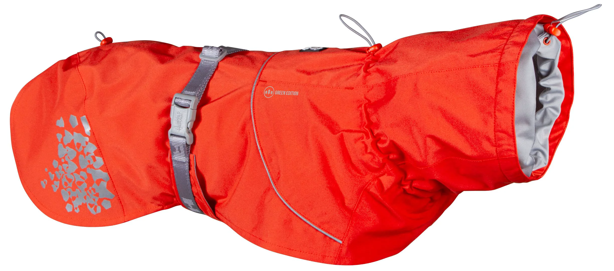 Next-Generation Hurtta Monsoon Coat ECO for Dogs — Rosehip Raincoat 10 in with Reflective Safety Prestigious