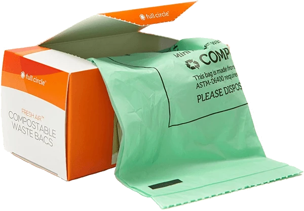 High-Grade Full Circle Compostable Food Scrap Bags Lightweight