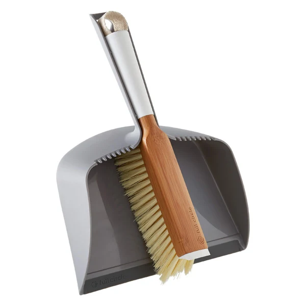 Secure Full Circle Clean Team Dustpan Brush Set Green