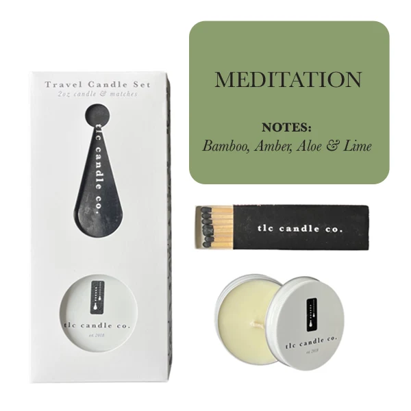 High-End Travel Candle with Matches – Meditation Practical