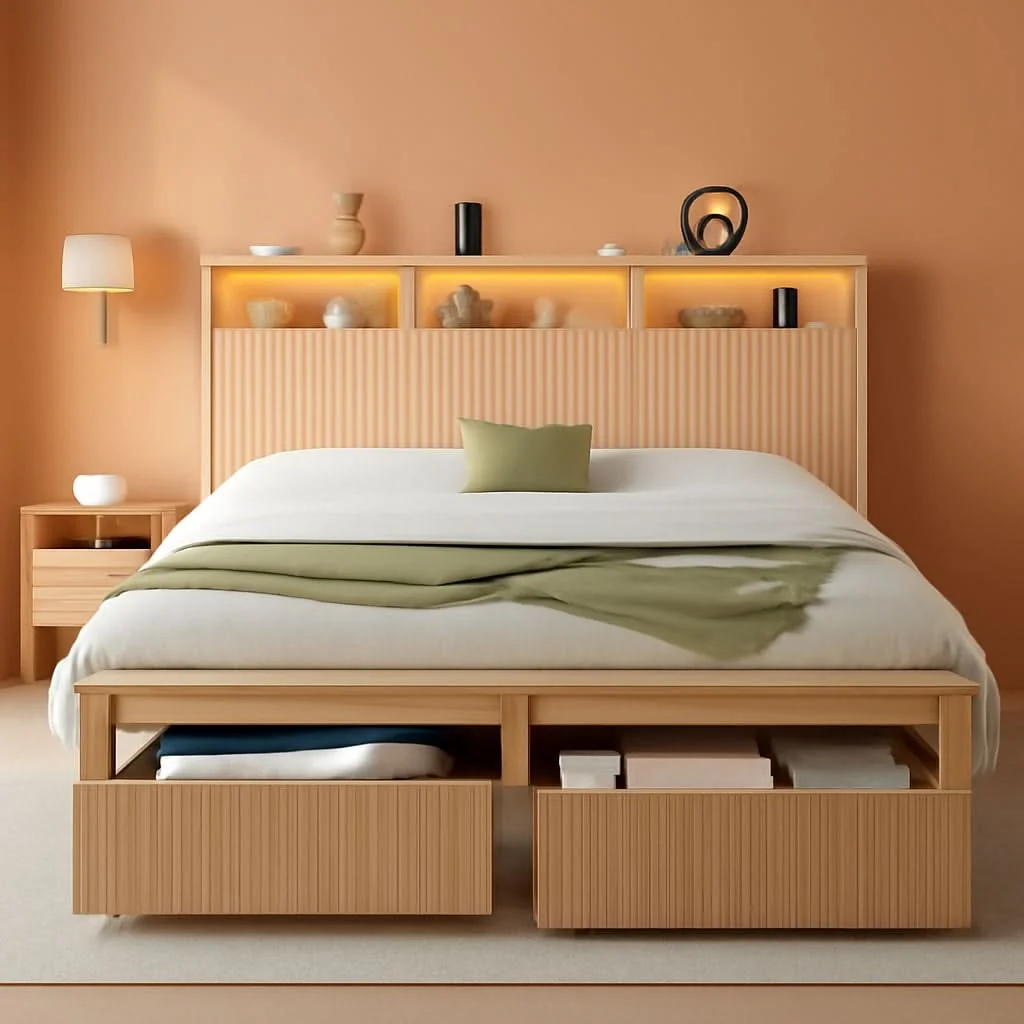 Relaxed Queen Size Bed Frame With Premium Storage Solutions Trendy