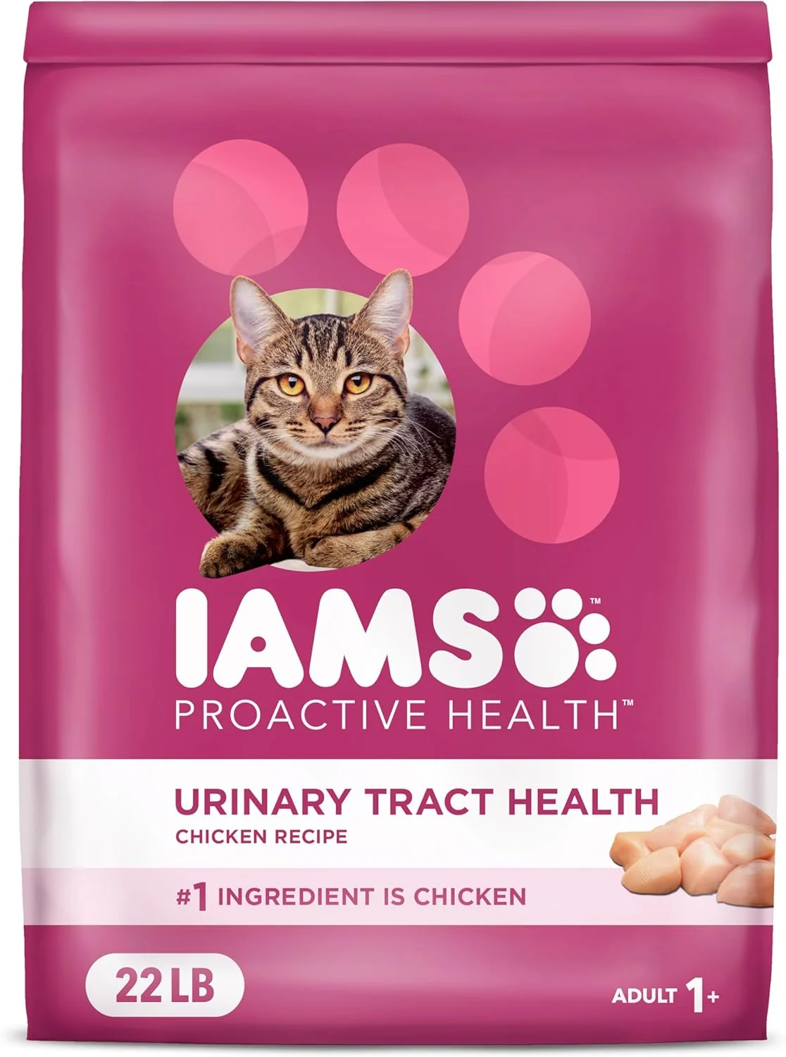 Functional IAMS Proactive Health Adult Urinary Tract Healthy Dry Cat Food with Chicken 22 lb. Bag Stylish