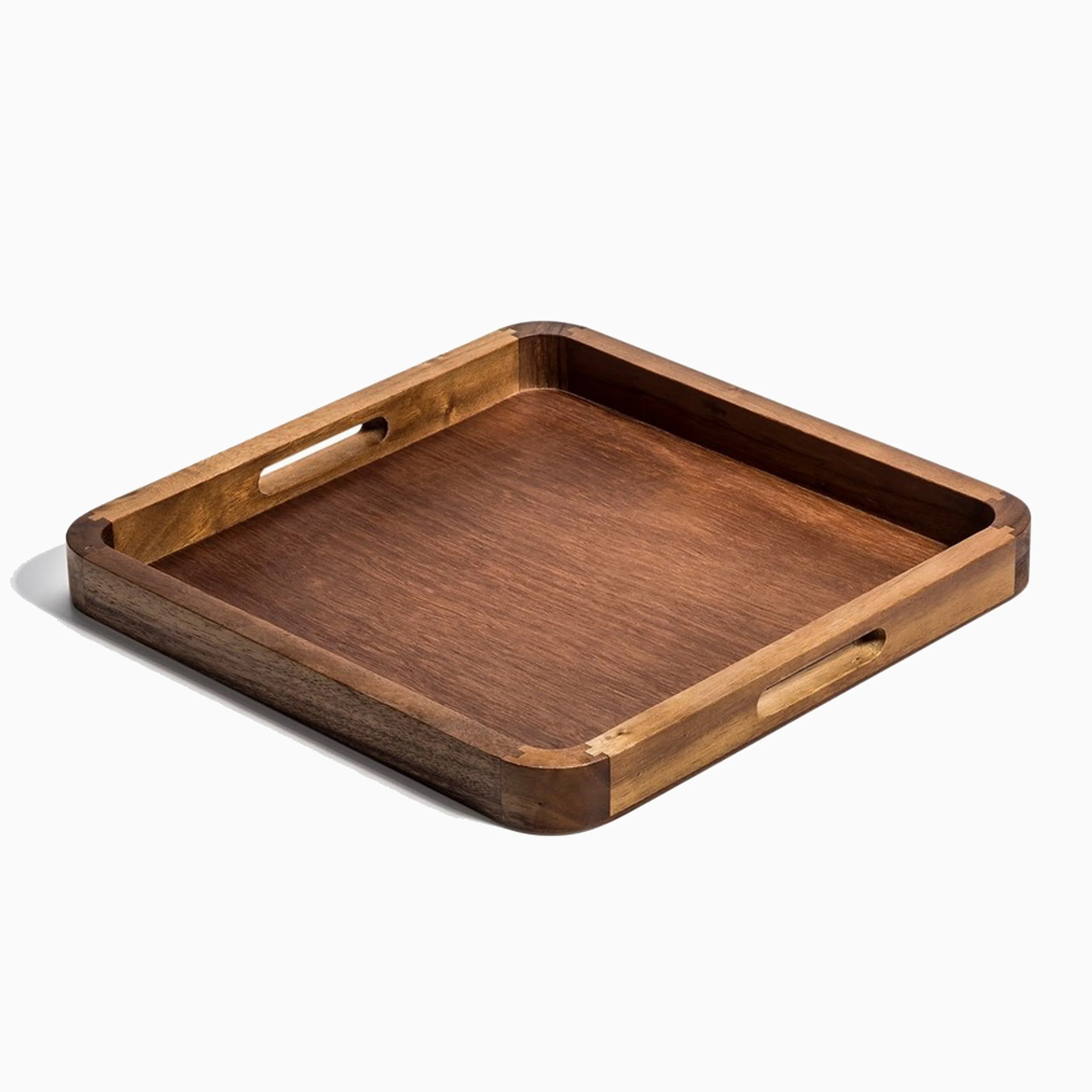 Reliable 14 Acacia Wood Square Serving Tray Fashionable
