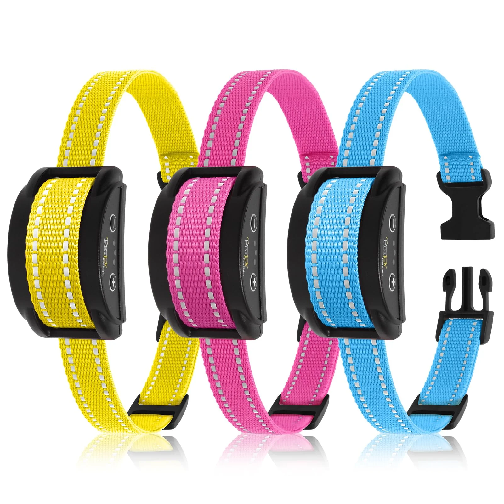 Sophisticated PetJoy Dog Bark Collar – 7 Activation Sequences 5 Sensitivity Levels IPX7 Waterproof 3-Pack Excellent