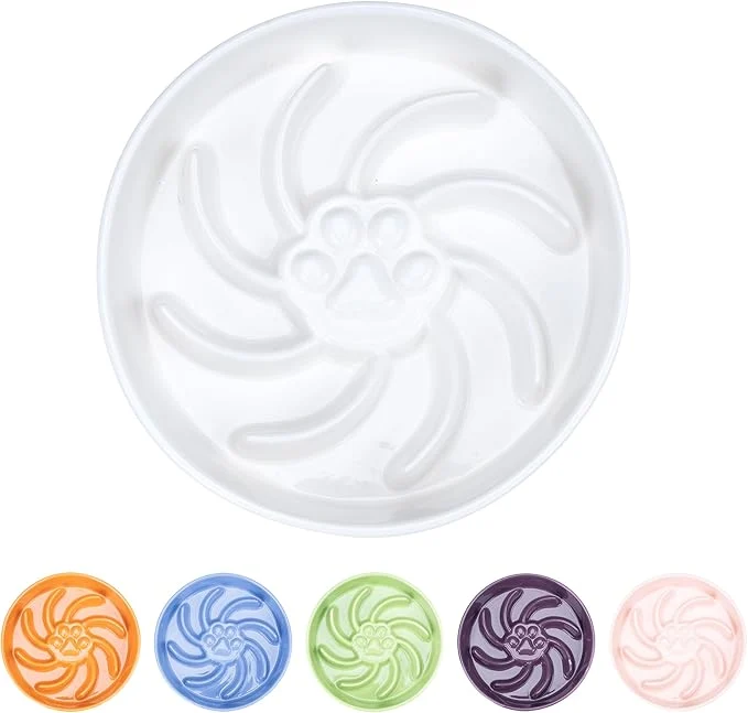 Artisan Ceramic Slow Feeder Dog Bowl 1.5 Cup Dog Food or 20oz Water Slow Eating Bowl for Small Breed Maze Puzzle Feeder for Fast Eaters Anti-Choking Stop Bloat Non-Slip BPA White About ThisOverview Genuine