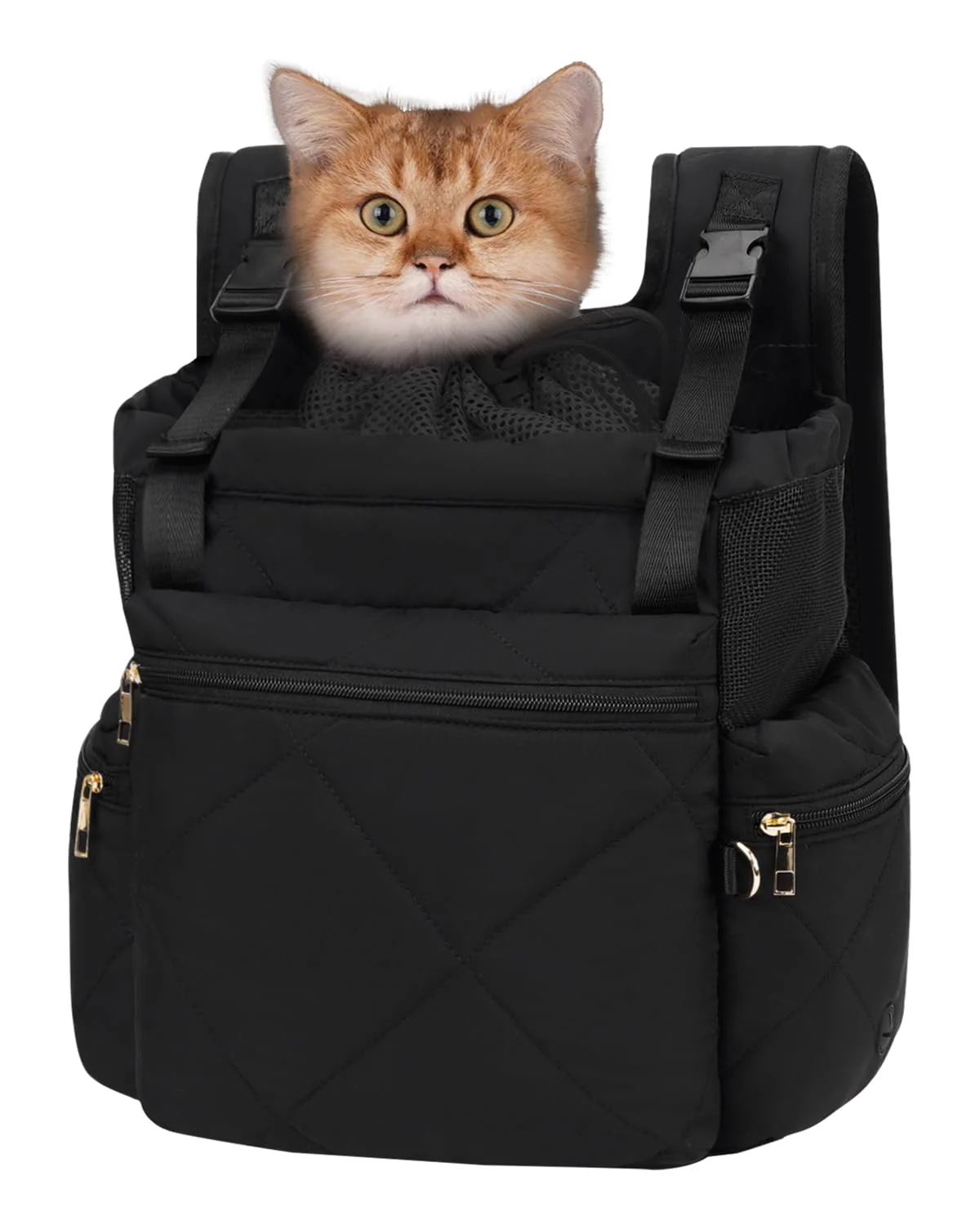 User-Friendly OFY Puffy Cat Carrier Backpack — Breathable Front Back Carrier for Small Dogs Cats Travel Hiking High-Quality