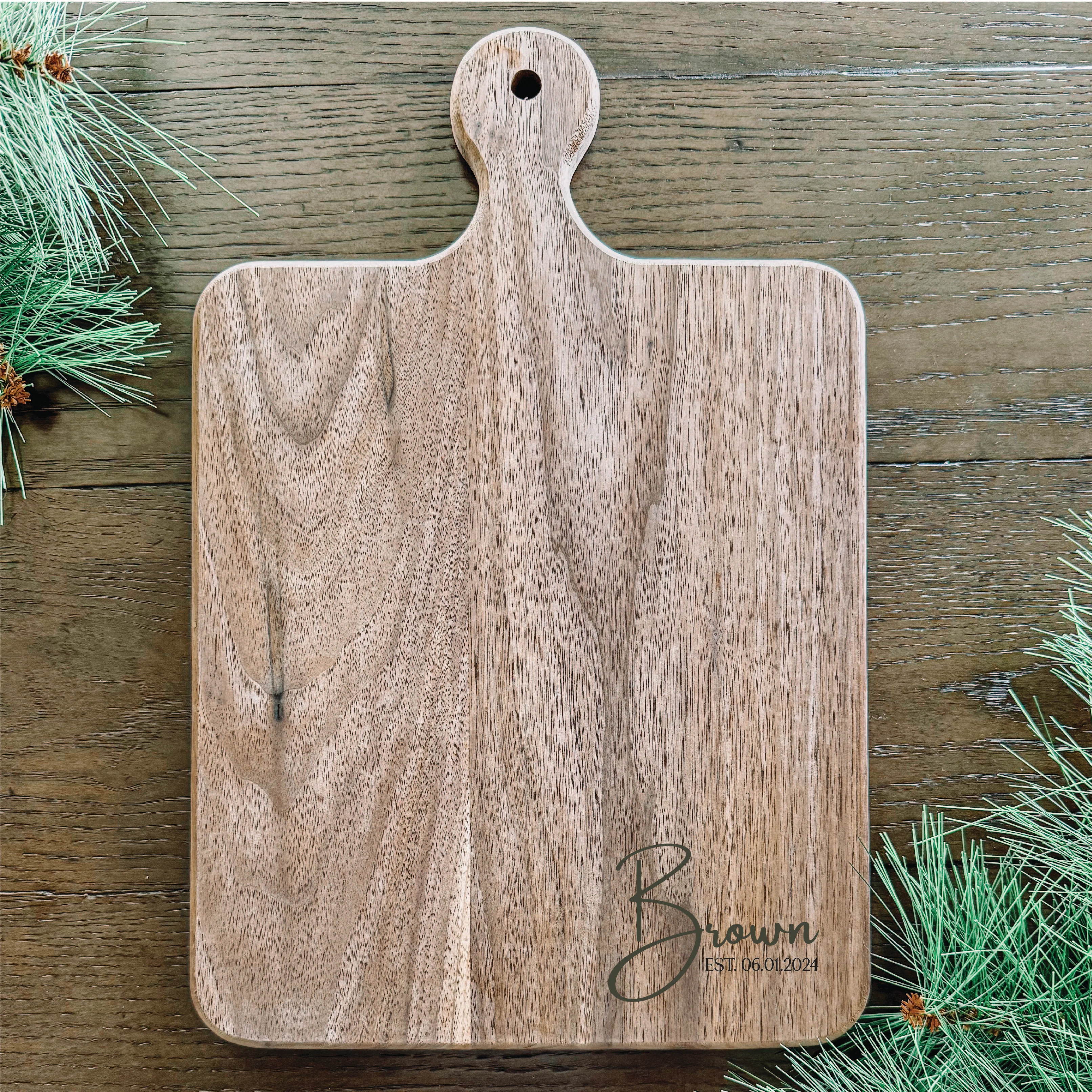 Easy-to-Use Personalized Gift Walnut Cutting Board with Handle 10.5 x 16 World-Class