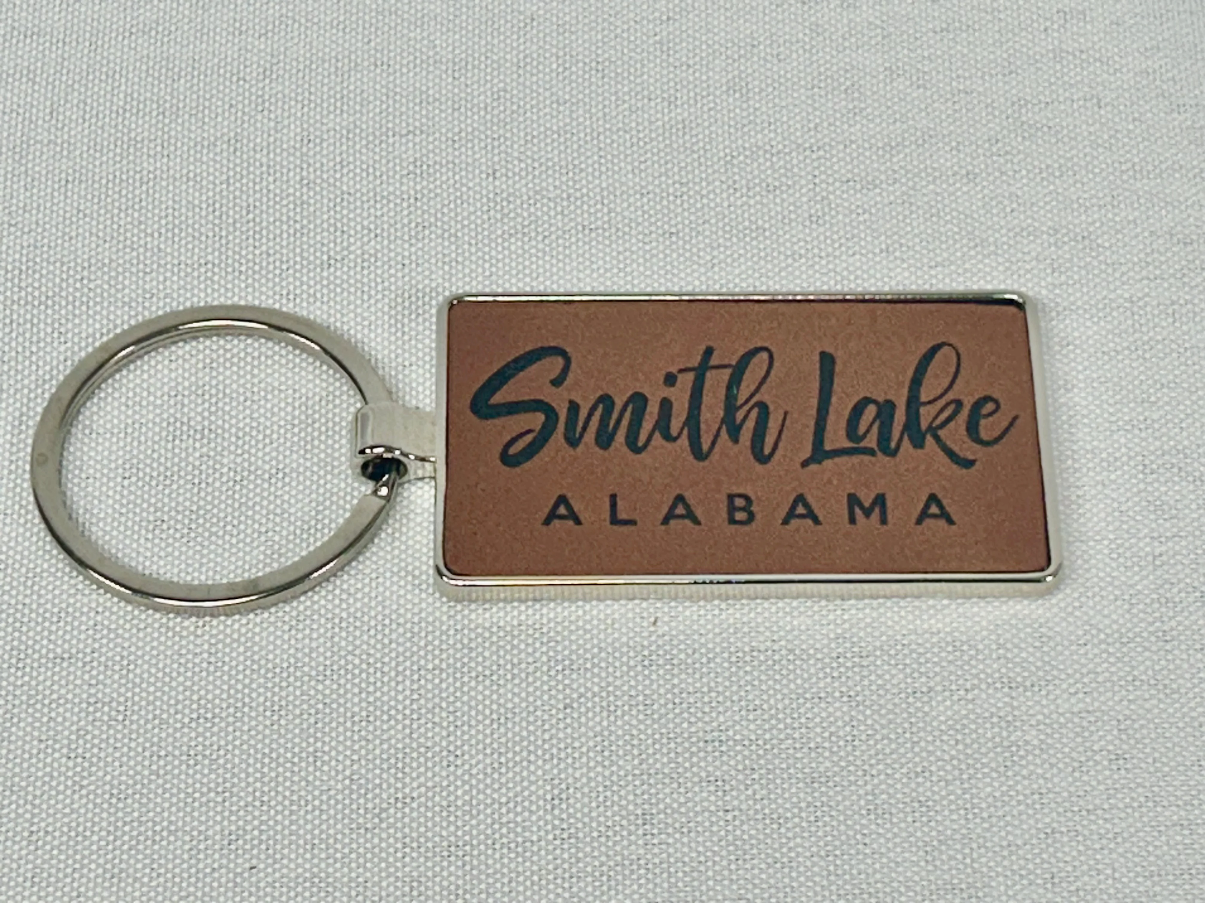 Versatile Smith Lake Leatherette Metal Keychain Easy-to-Use