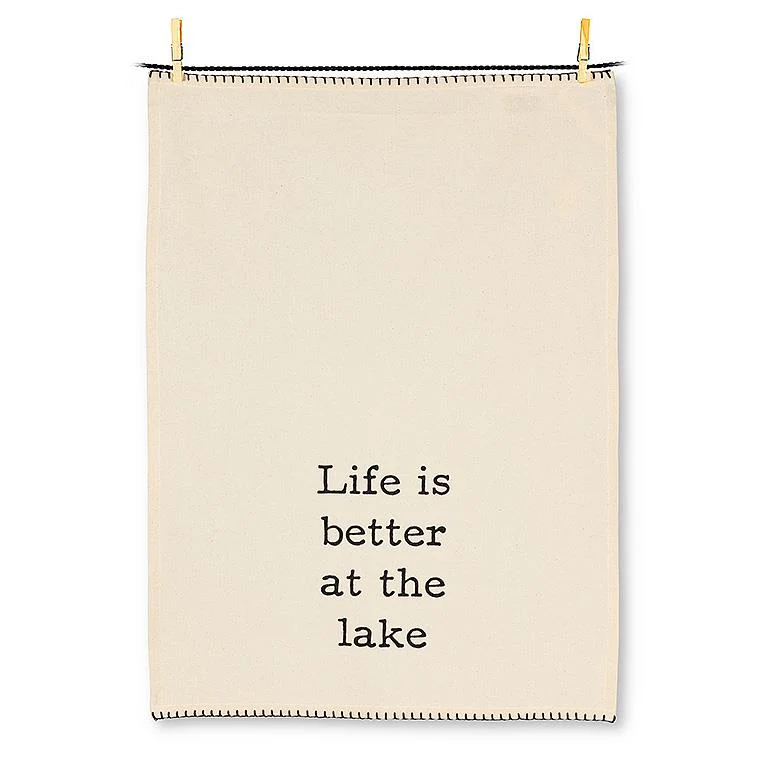 Casual Go Jump in the Lake Tea Towel Optimized
