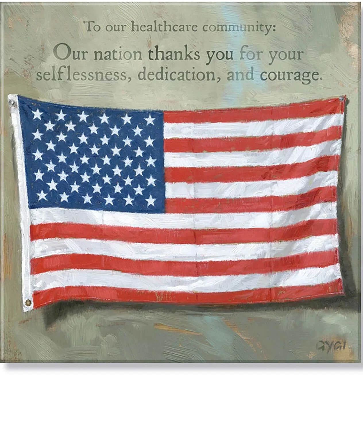 Casual Medical Appreciation Old Glory Giclee Wall Art Recyclable